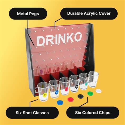 drinko shot glass drinking game.